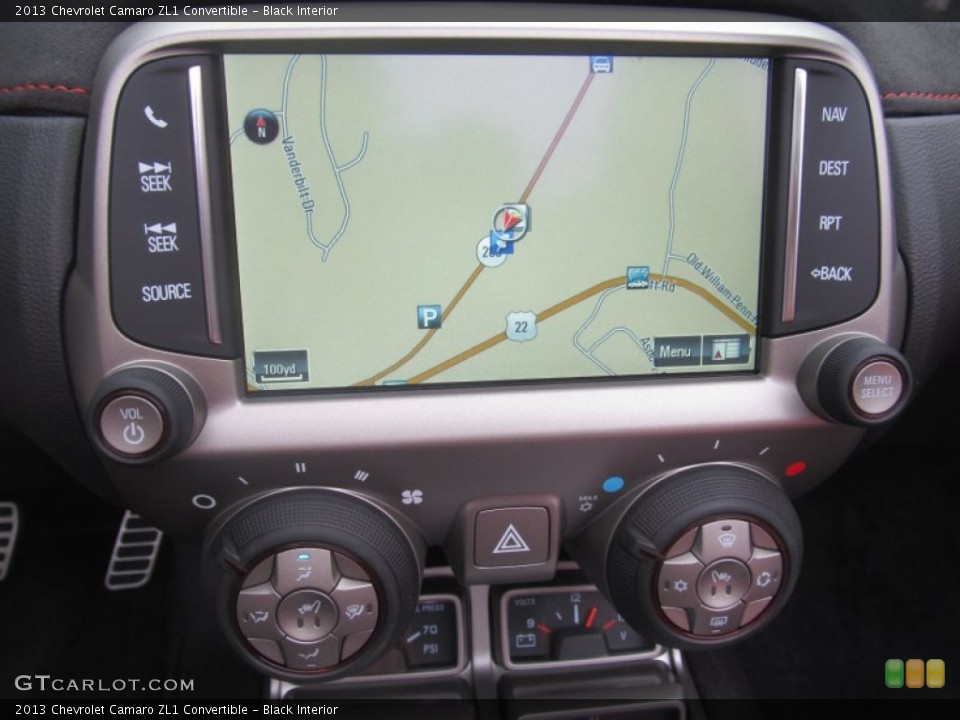 Black Interior Navigation for the 2013 Chevrolet Camaro ZL1 Convertible #86816925