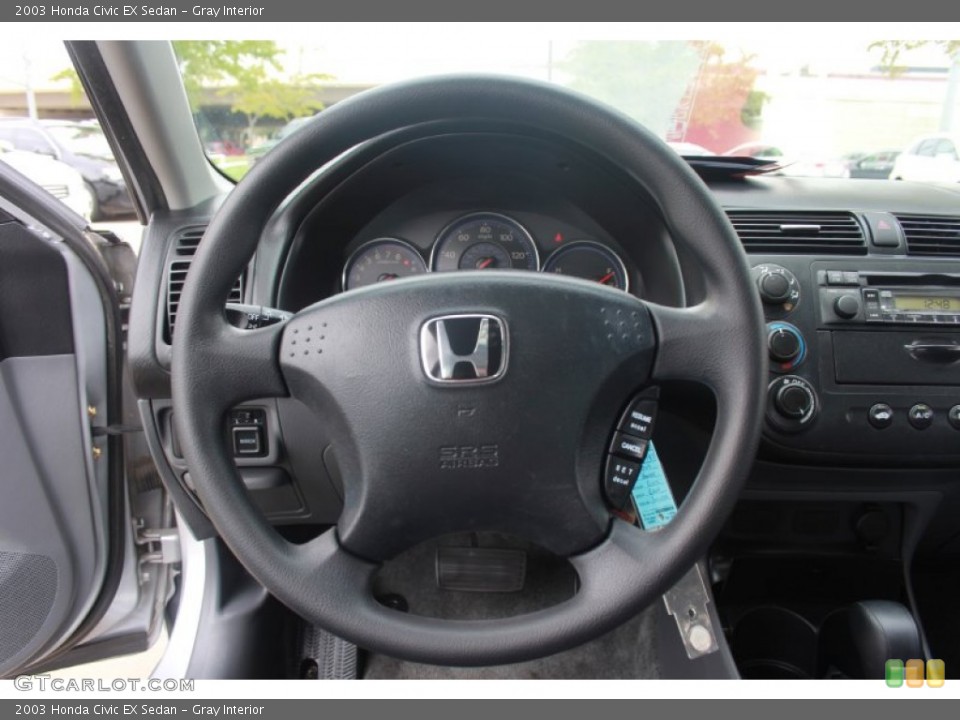 Gray Interior Steering Wheel for the 2003 Honda Civic EX Sedan #86821109