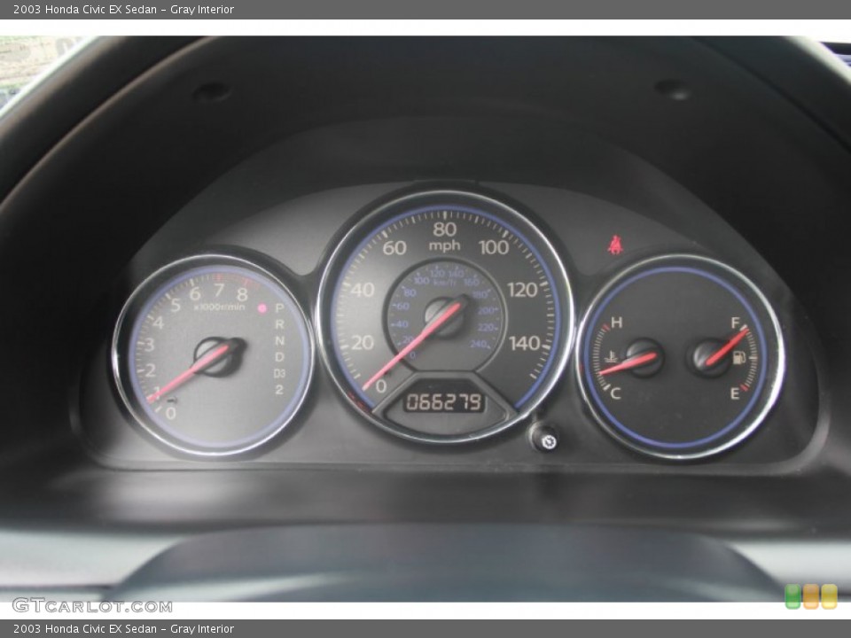 Gray Interior Gauges for the 2003 Honda Civic EX Sedan #86821211