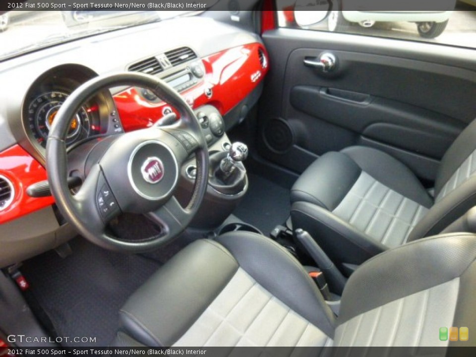Sport Tessuto Nero/Nero (Black/Black) Interior Prime Interior for the 2012 Fiat 500 Sport #86821592