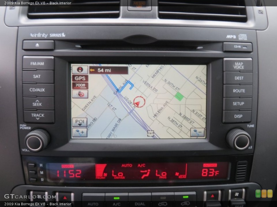 Black Interior Navigation for the 2009 Kia Borrego EX V8 #86824280