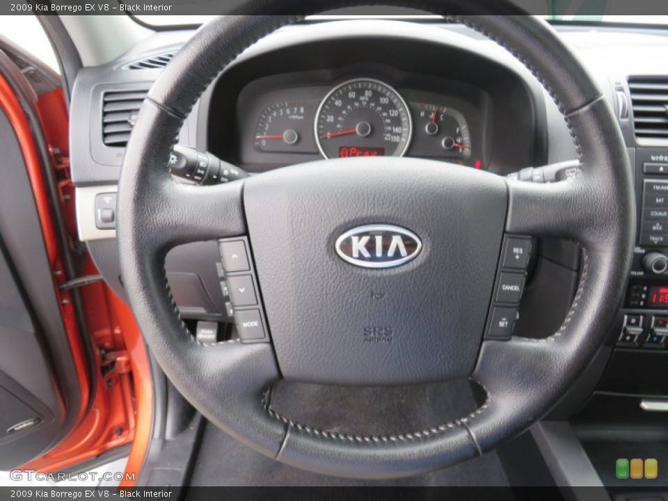 Black Interior Steering Wheel for the 2009 Kia Borrego EX V8 #86824349