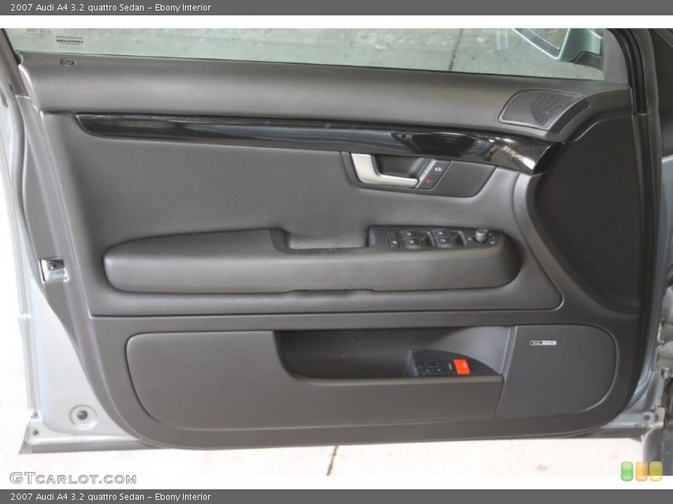 Ebony Interior Door Panel for the 2007 Audi A4 3.2 quattro Sedan #86825135