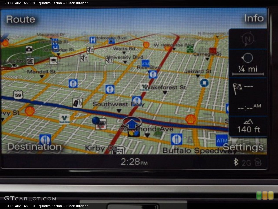 Black Interior Navigation for the 2014 Audi A6 2.0T quattro Sedan #86827901