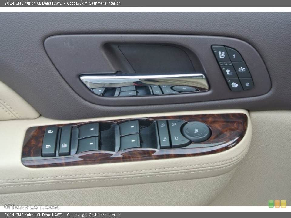 Cocoa/Light Cashmere Interior Controls for the 2014 GMC Yukon XL Denali AWD #86830064