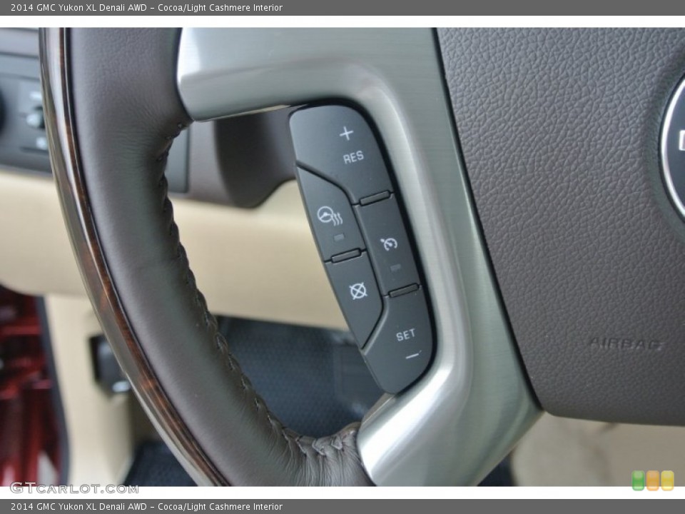 Cocoa/Light Cashmere Interior Controls for the 2014 GMC Yukon XL Denali AWD #86830087