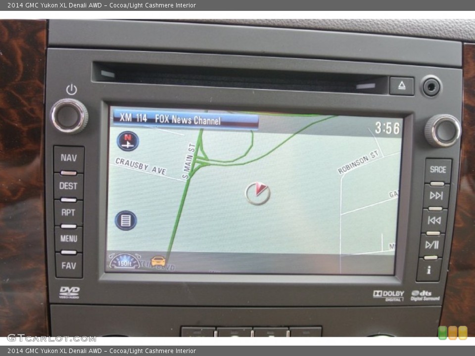 Cocoa/Light Cashmere Interior Navigation for the 2014 GMC Yukon XL Denali AWD #86830130