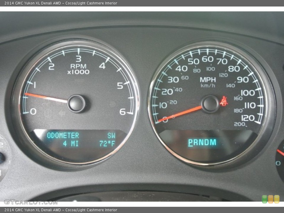 Cocoa/Light Cashmere Interior Gauges for the 2014 GMC Yukon XL Denali AWD #86830172