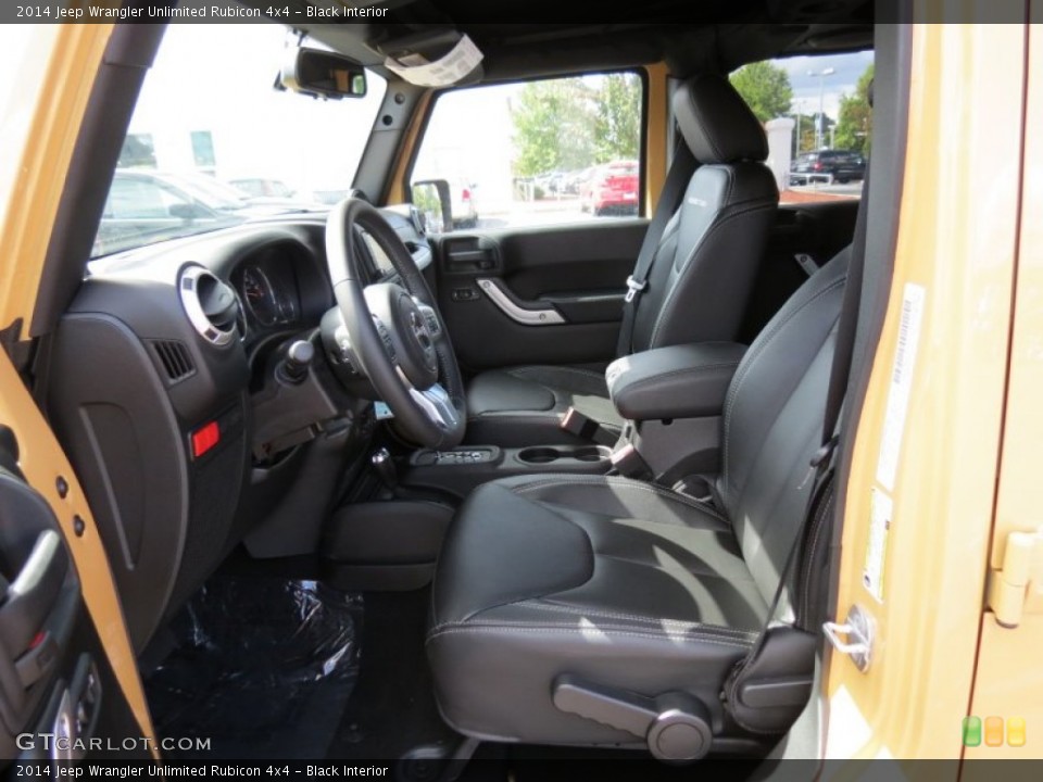 Black Interior Front Seat for the 2014 Jeep Wrangler Unlimited Rubicon 4x4 #86832131