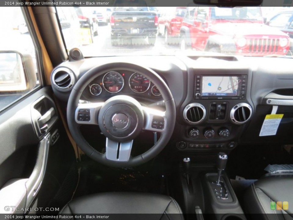 Black Interior Dashboard for the 2014 Jeep Wrangler Unlimited Rubicon 4x4 #86832156