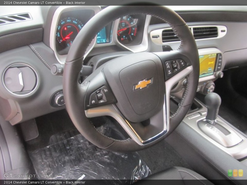 Black Interior Steering Wheel for the 2014 Chevrolet Camaro LT Convertible #86834363