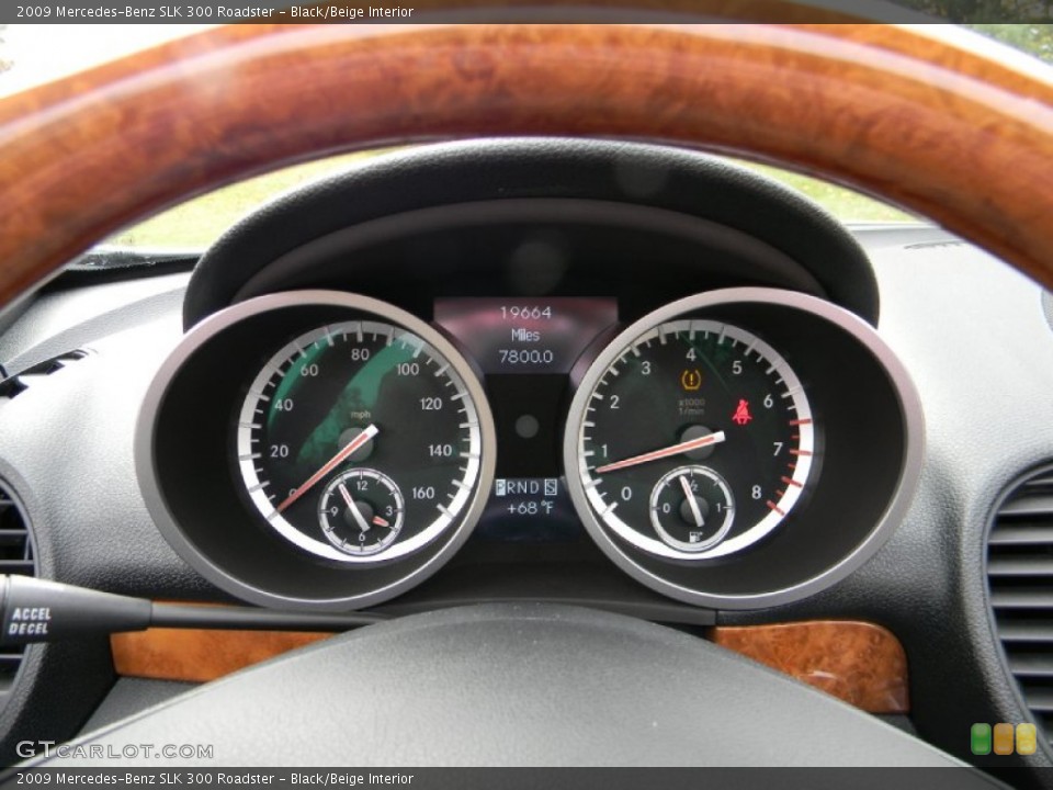 Black/Beige Interior Gauges for the 2009 Mercedes-Benz SLK 300 Roadster #86835023