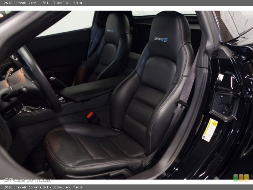 Ebony Black Interior Front Seat for the 2010 Chevrolet Corvette ZR1 #86836991