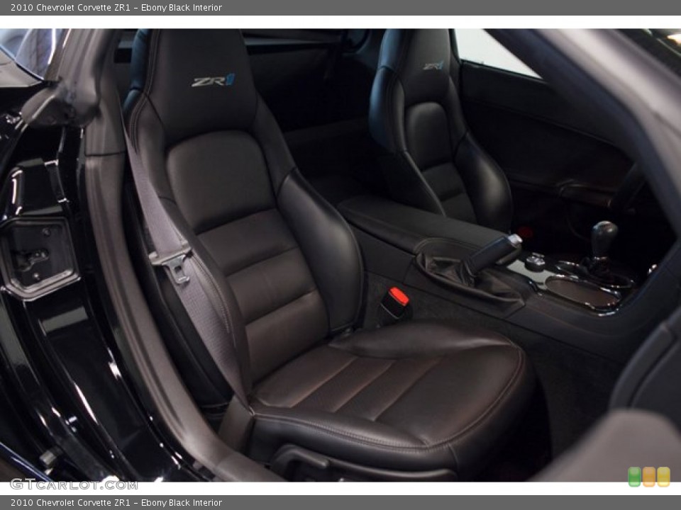Ebony Black Interior Front Seat for the 2010 Chevrolet Corvette ZR1 #86837009