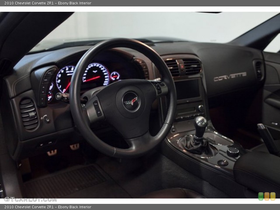 Ebony Black Interior Dashboard for the 2010 Chevrolet Corvette ZR1 #86837030