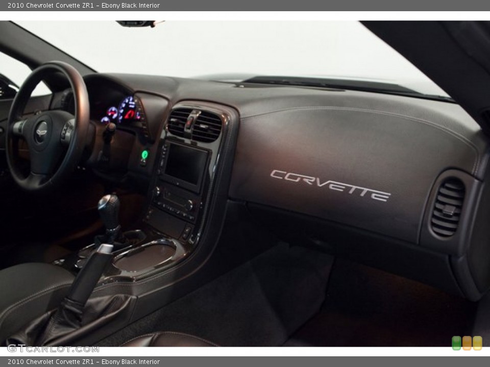 Ebony Black Interior Dashboard for the 2010 Chevrolet Corvette ZR1 #86837048