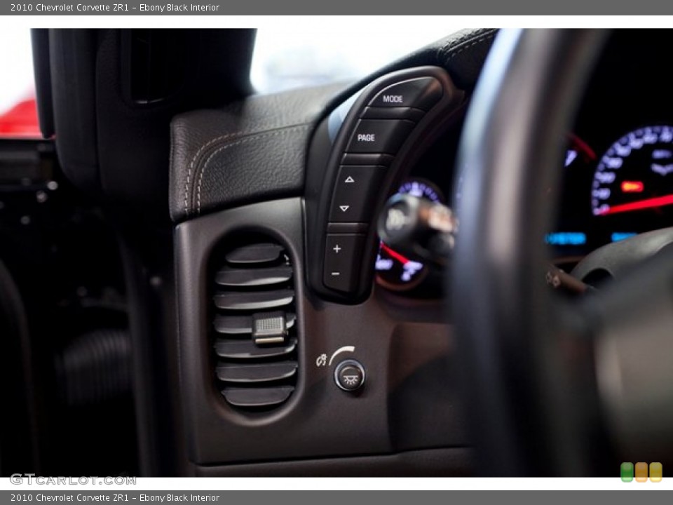 Ebony Black Interior Controls for the 2010 Chevrolet Corvette ZR1 #86837099