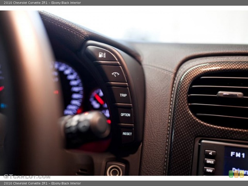 Ebony Black Interior Controls for the 2010 Chevrolet Corvette ZR1 #86837192