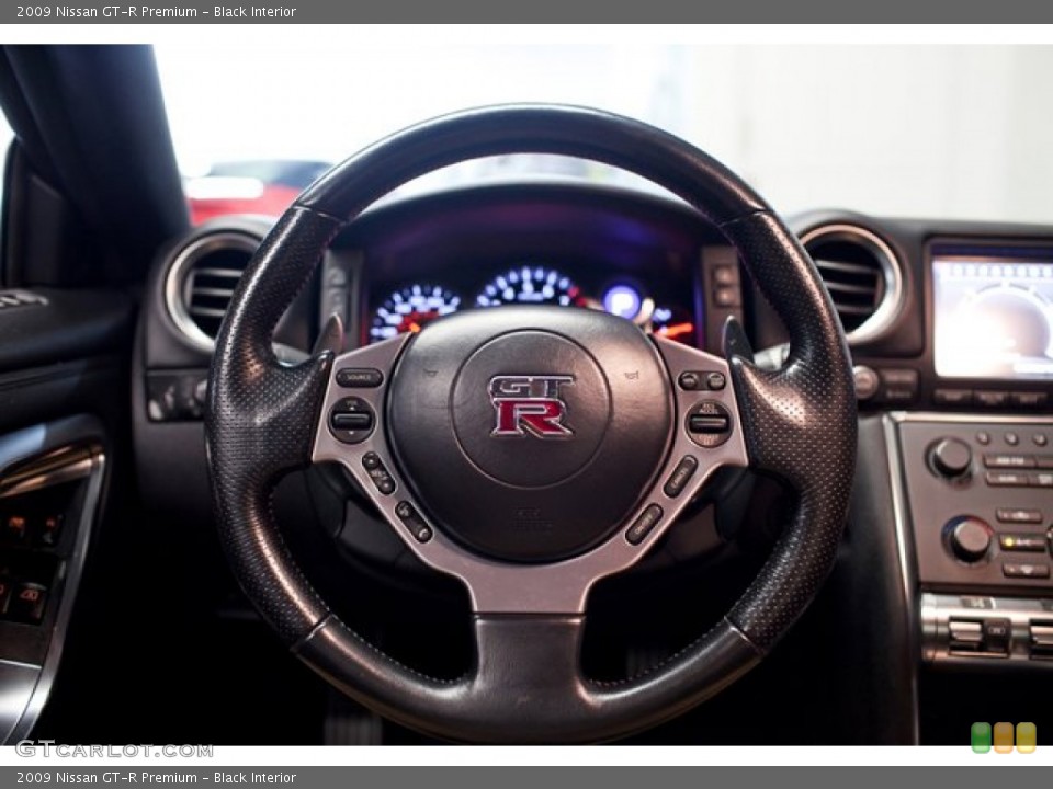 Black Interior Steering Wheel for the 2009 Nissan GT-R Premium #86838377