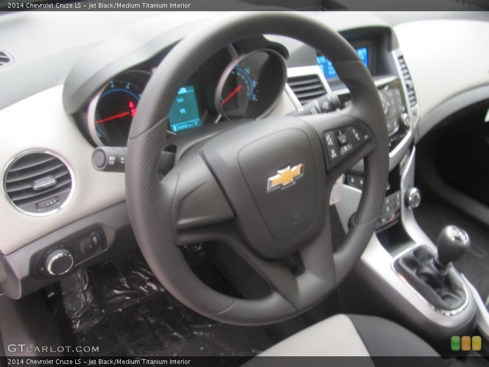 Jet Black/Medium Titanium Interior Steering Wheel for the 2014 Chevrolet Cruze LS #86838779