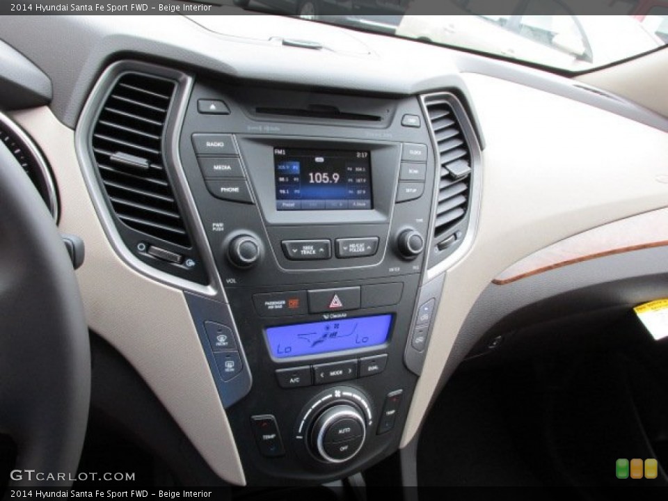 Beige Interior Controls for the 2014 Hyundai Santa Fe Sport FWD #86841947