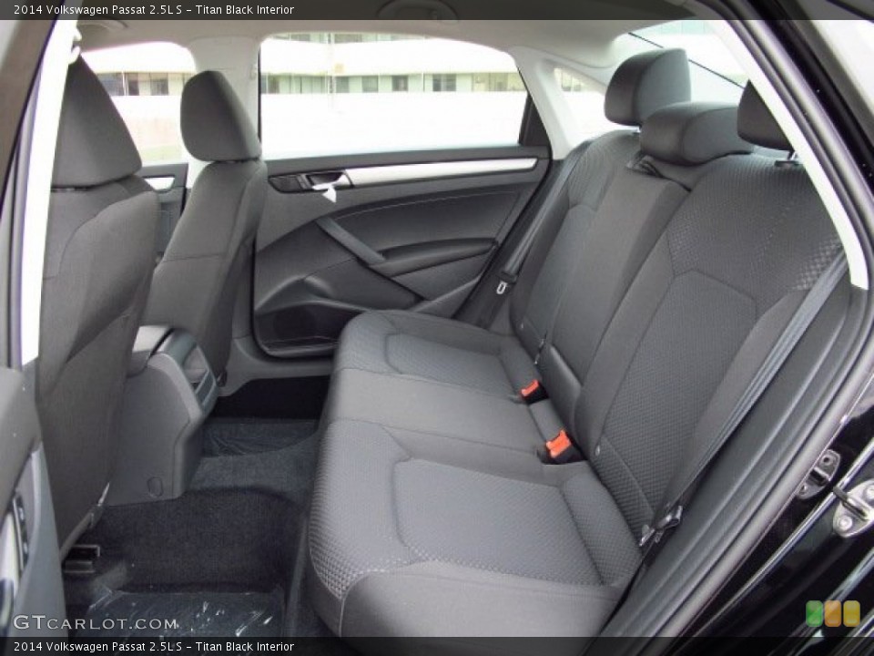 Titan Black Interior Rear Seat for the 2014 Volkswagen Passat 2.5L S #86858568