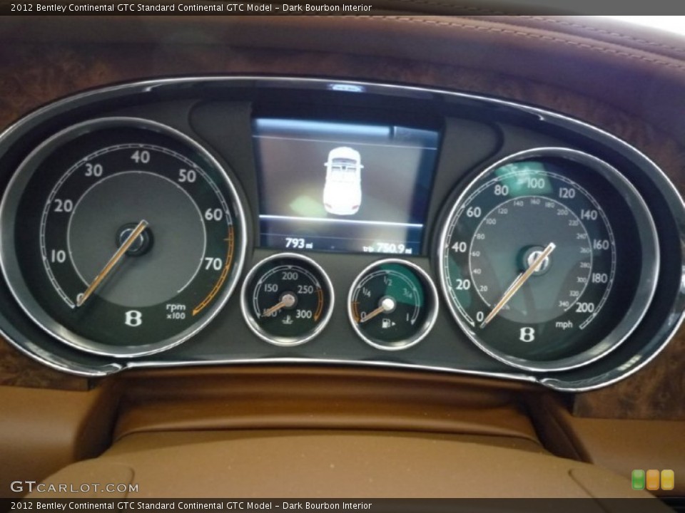 Dark Bourbon Interior Gauges for the 2012 Bentley Continental GTC  #86866782