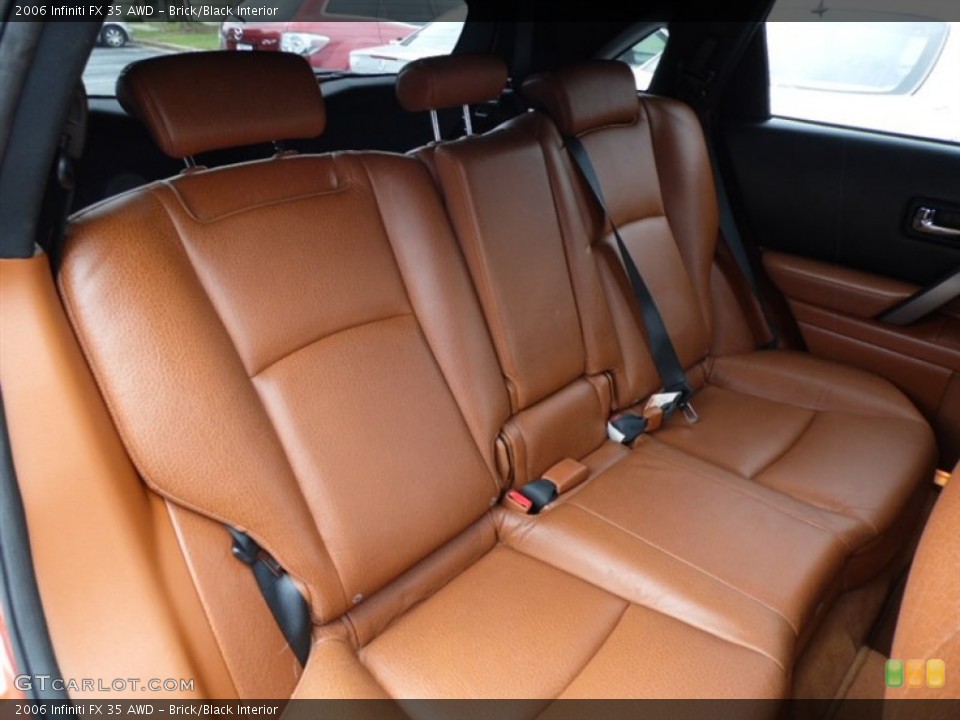Brick/Black Interior Rear Seat for the 2006 Infiniti FX 35 AWD #86866839