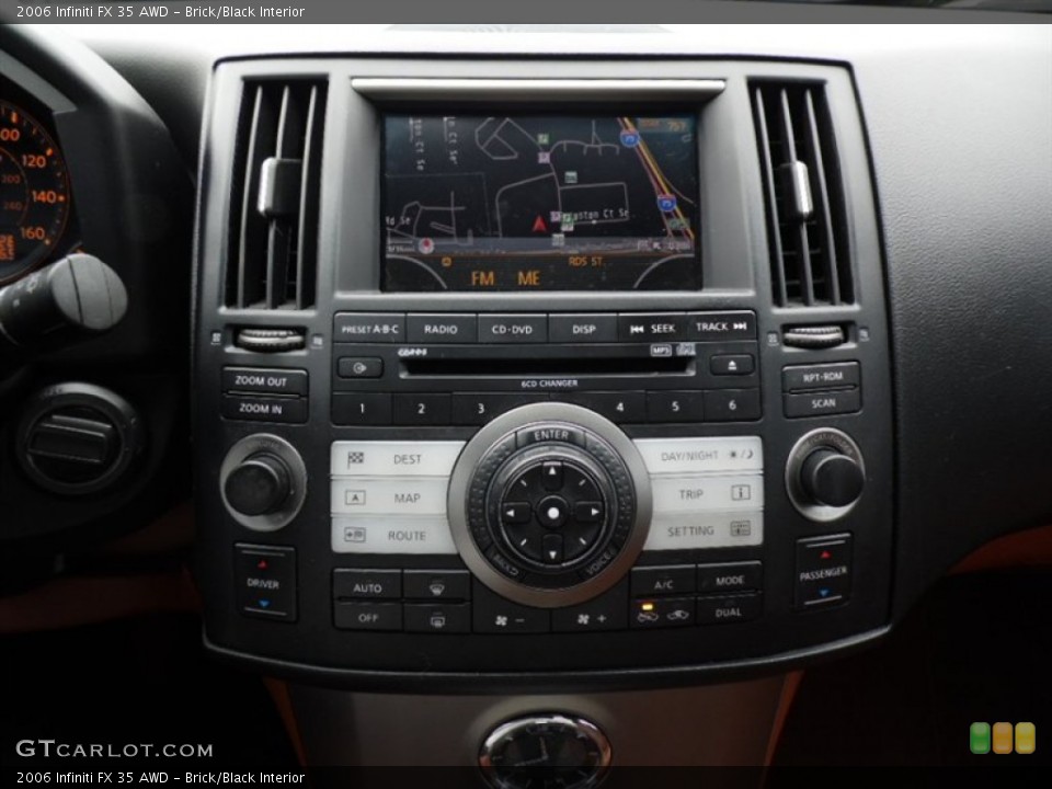 Brick/Black Interior Navigation for the 2006 Infiniti FX 35 AWD #86866983