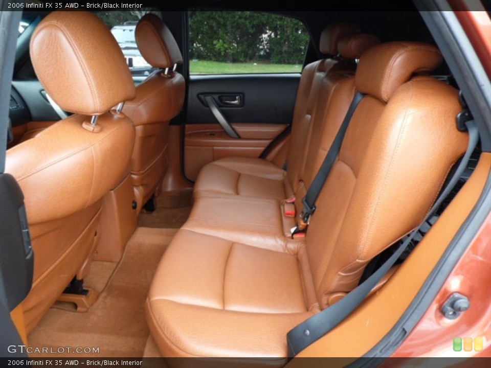 Brick/Black Interior Rear Seat for the 2006 Infiniti FX 35 AWD #86867199