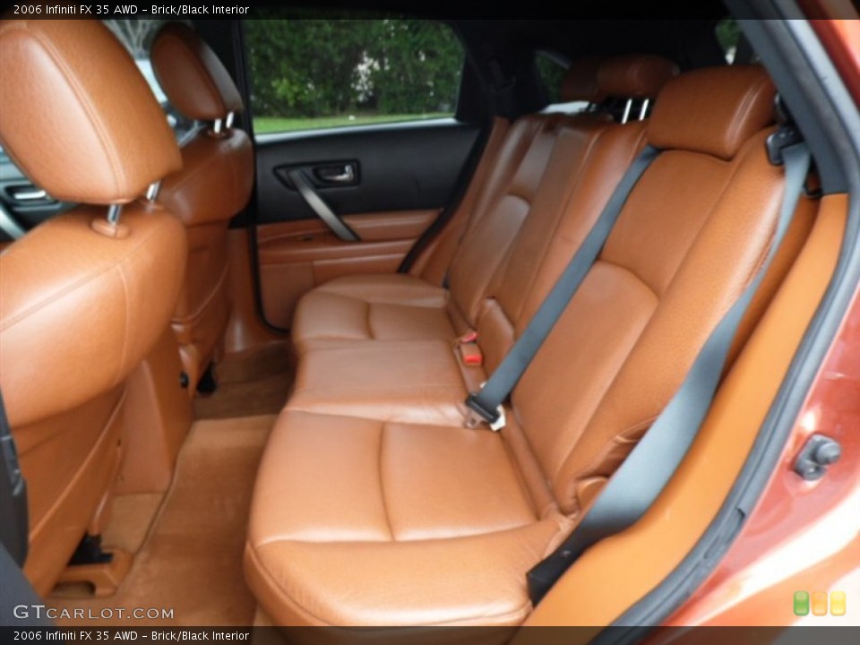 Brick/Black Interior Rear Seat for the 2006 Infiniti FX 35 AWD #86867220