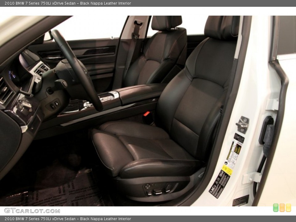 Black Nappa Leather Interior Front Seat for the 2010 BMW 7 Series 750Li xDrive Sedan #86875620