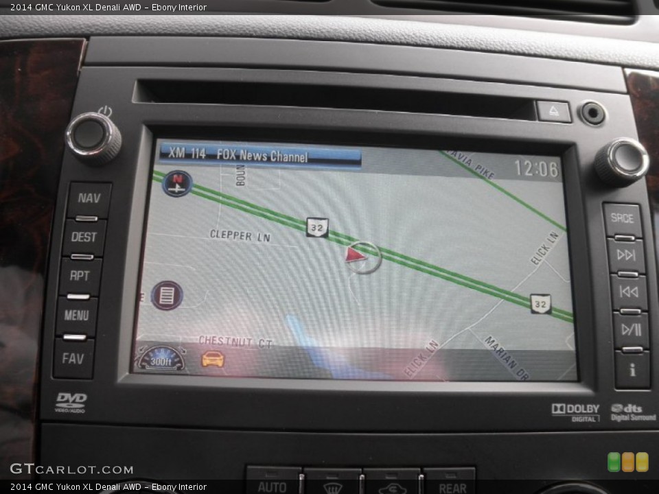 Ebony Interior Navigation for the 2014 GMC Yukon XL Denali AWD #86875854