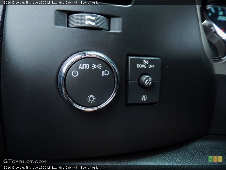 Ebony Interior Controls for the 2010 Chevrolet Silverado 1500 LT Extended Cab 4x4 #86876706