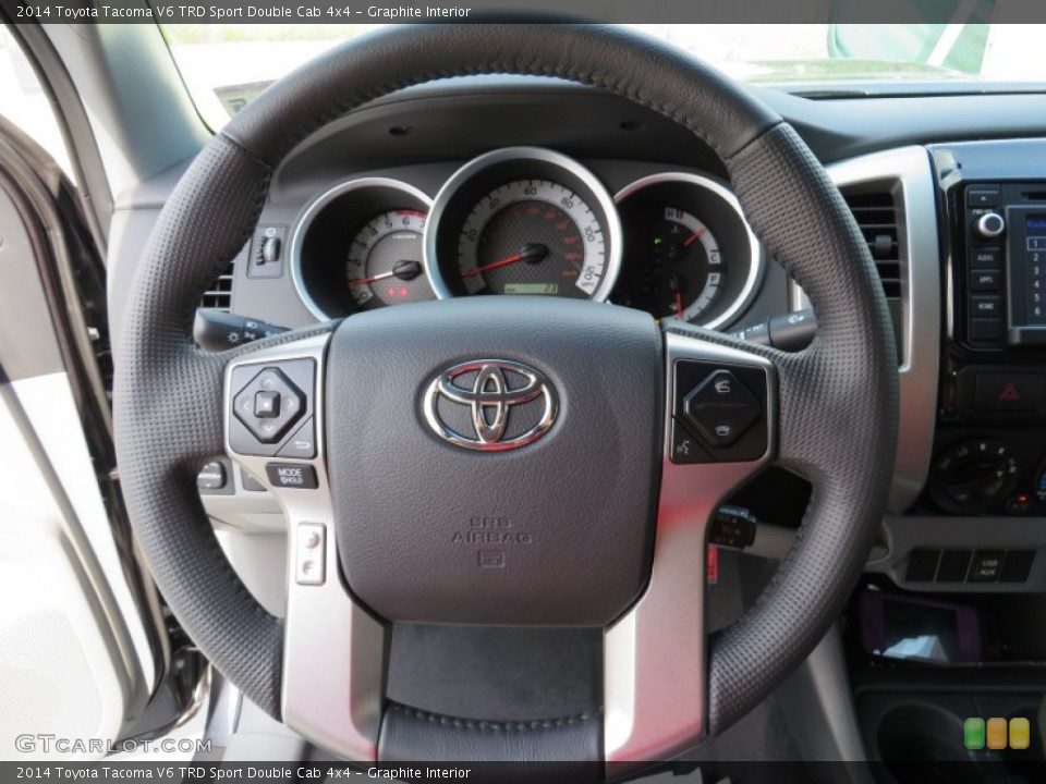 Graphite Interior Steering Wheel for the 2014 Toyota Tacoma V6 TRD Sport Double Cab 4x4 #86882088