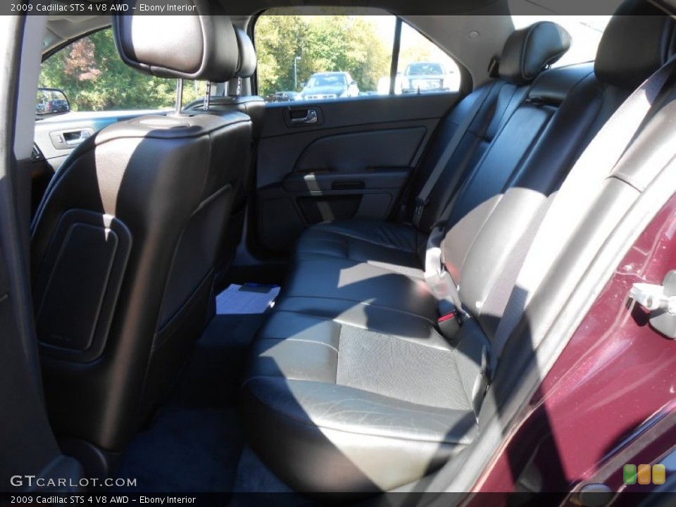 Ebony Interior Rear Seat for the 2009 Cadillac STS 4 V8 AWD #86887725