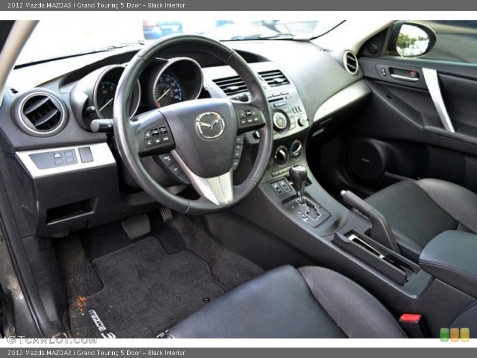 Black Interior Prime Interior for the 2012 Mazda MAZDA3 i Grand Touring 5 Door #86891124