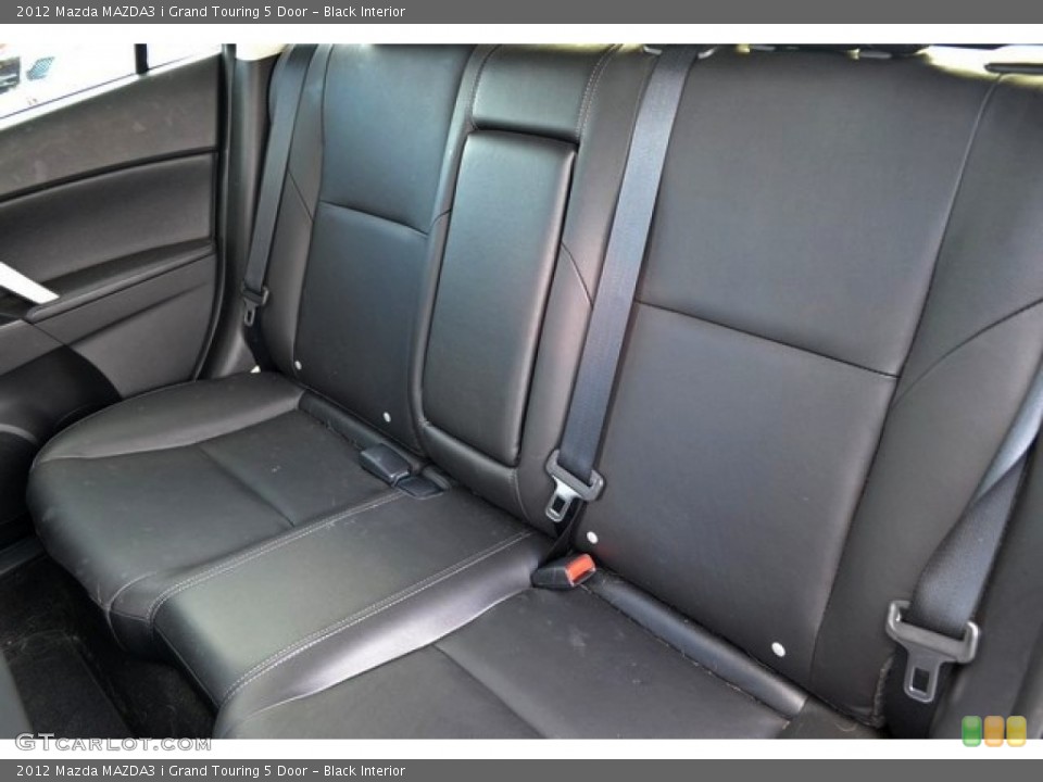 Black Interior Rear Seat for the 2012 Mazda MAZDA3 i Grand Touring 5 Door #86891136