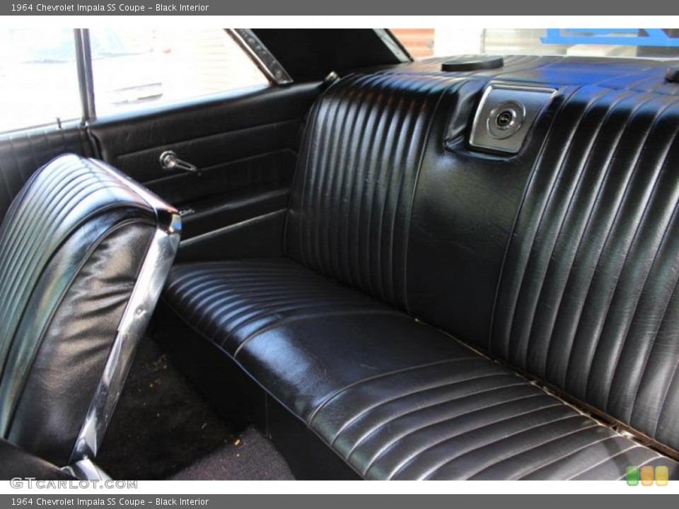 Black Interior Rear Seat for the 1964 Chevrolet Impala SS Coupe #86893285