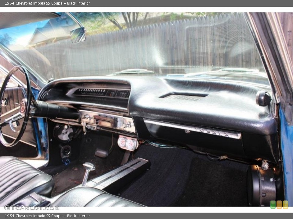 Black Interior Dashboard for the 1964 Chevrolet Impala SS Coupe #86893330