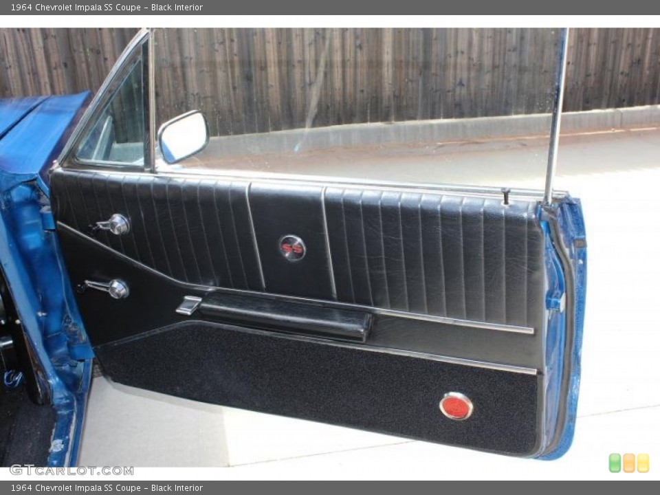 Black Interior Door Panel for the 1964 Chevrolet Impala SS Coupe #86893372