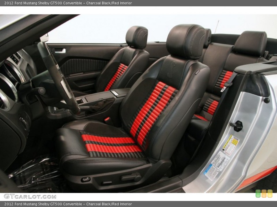 Charcoal Black/Red Interior Photo for the 2012 Ford Mustang Shelby GT500 Convertible #86907199
