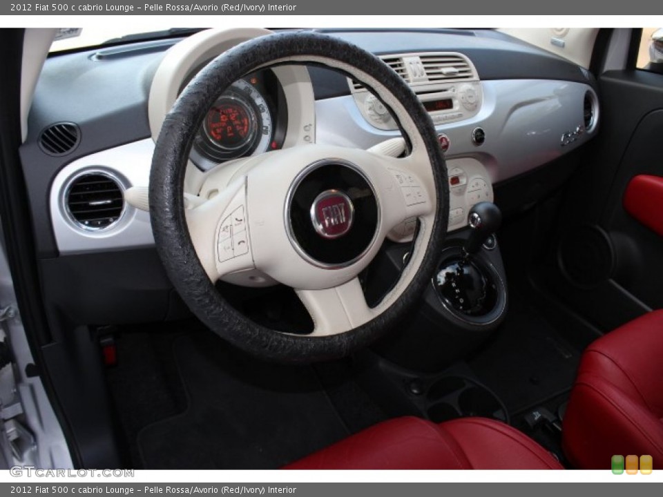 Pelle Rossa/Avorio (Red/Ivory) 2012 Fiat 500 Interiors