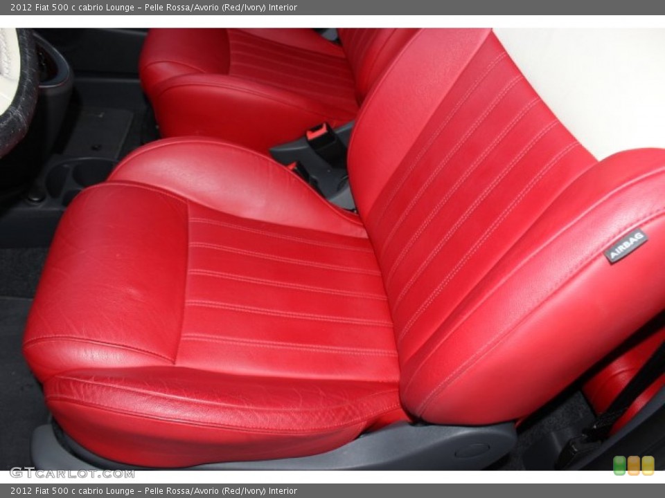 Pelle Rossa/Avorio (Red/Ivory) Interior Front Seat for the 2012 Fiat 500 c cabrio Lounge #86907702