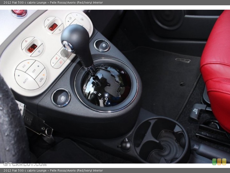 Pelle Rossa/Avorio (Red/Ivory) Interior Transmission for the 2012 Fiat 500 c cabrio Lounge #86907751