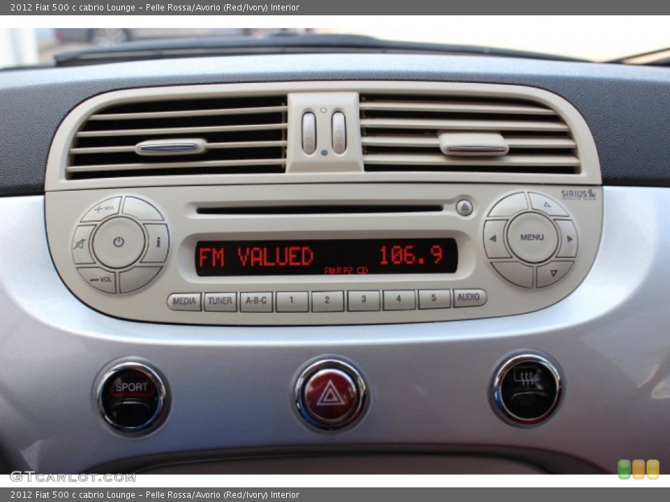 Pelle Rossa/Avorio (Red/Ivory) Interior Audio System for the 2012 Fiat 500 c cabrio Lounge #86907796