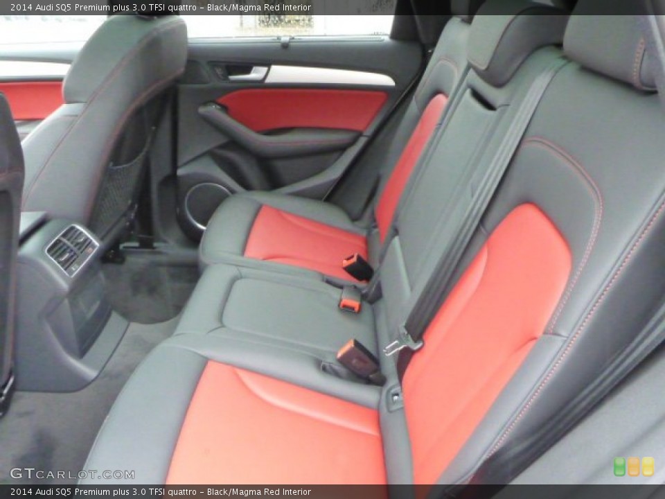 Black/Magma Red Interior Rear Seat for the 2014 Audi SQ5 Premium plus 3.0 TFSI quattro #86909530