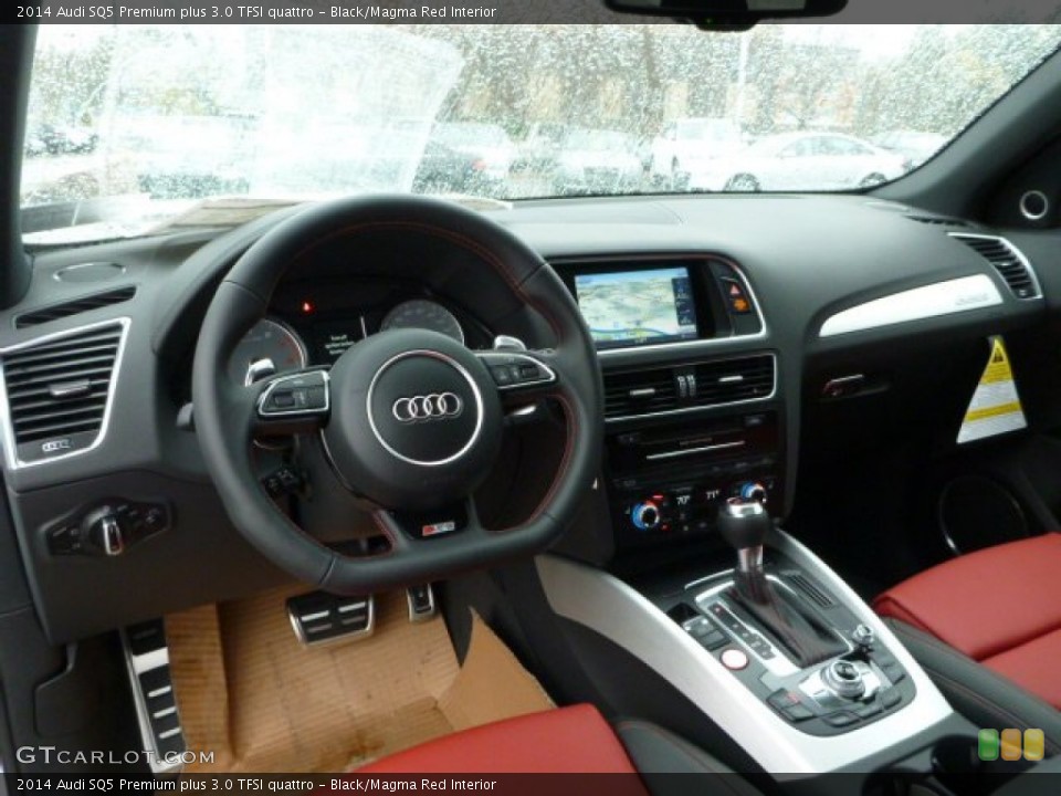Black/Magma Red Interior Prime Interior for the 2014 Audi SQ5 Premium plus 3.0 TFSI quattro #86909554