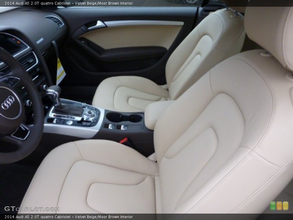 Velvet Beige/Moor Brown Interior Front Seat for the 2014 Audi A5 2.0T quattro Cabriolet #86909851