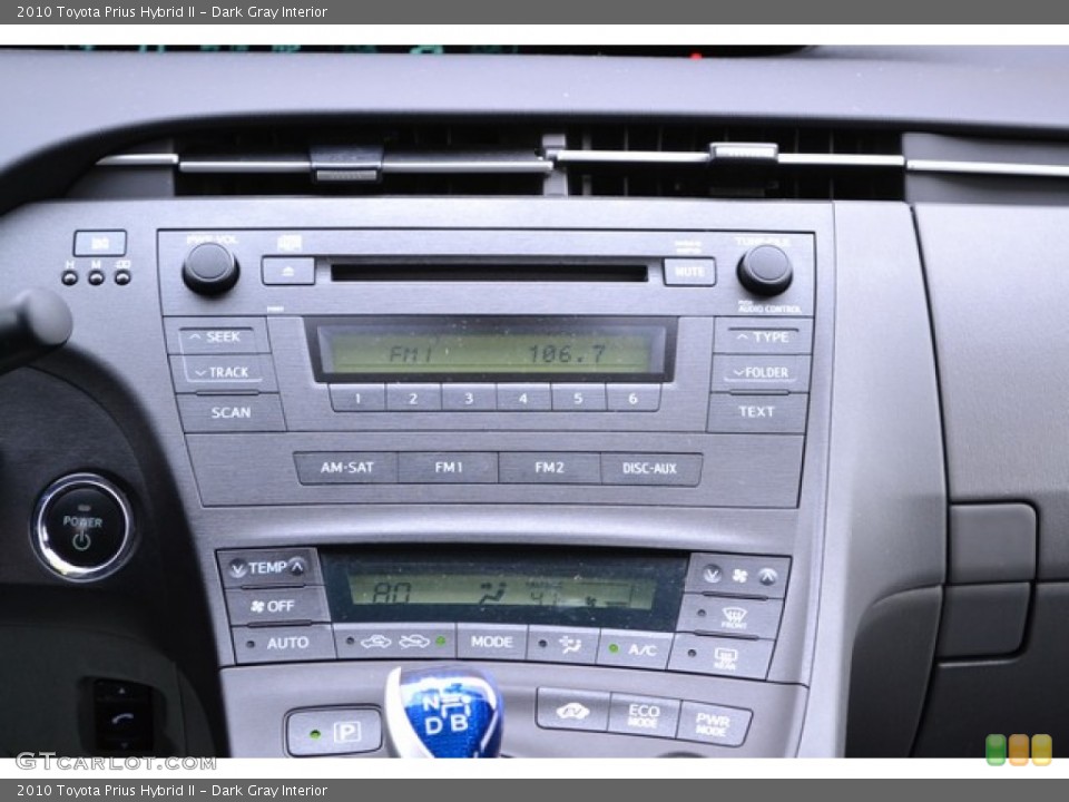 Dark Gray Interior Controls for the 2010 Toyota Prius Hybrid II #86923846
